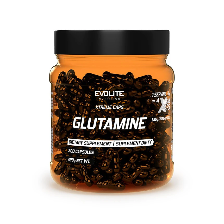 Evolite L- Glutamine Xtreme 1250mg 300kaps. Glutamina