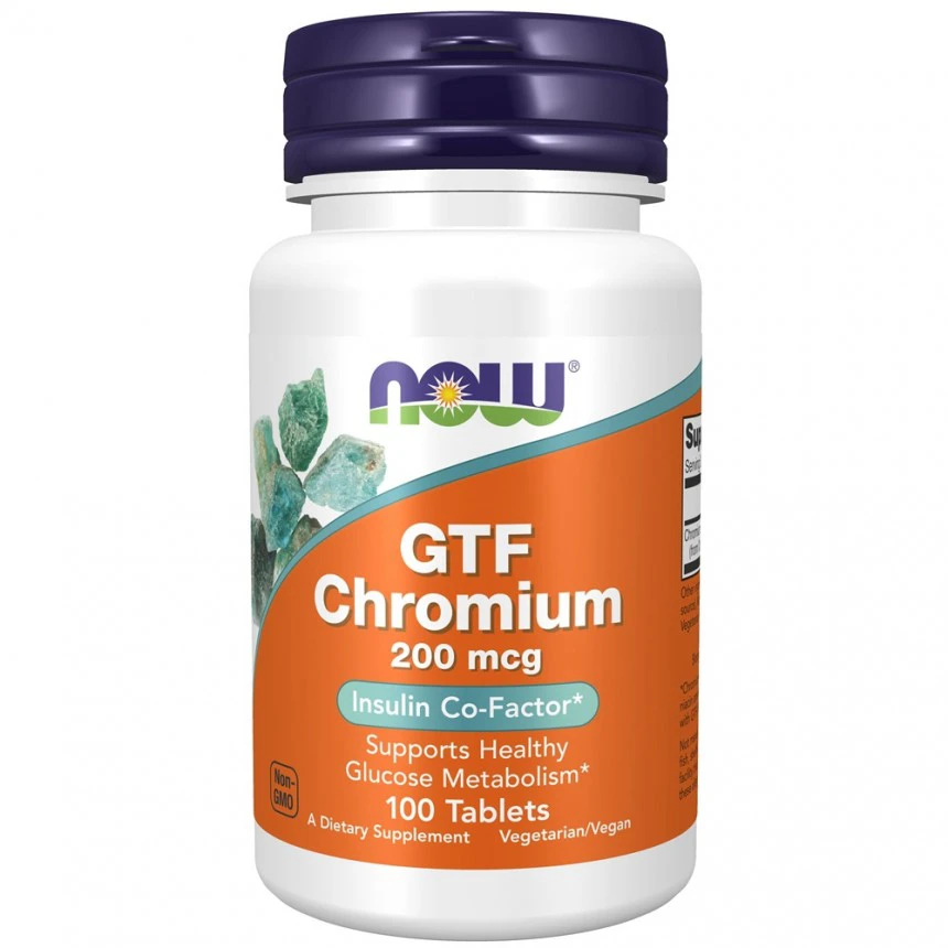 NOW Foods GTF Chromium 200mcg 100tab. Chrom
