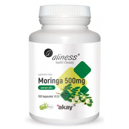 Aliness Moringa Extract 20% 500mg 100vkaps.