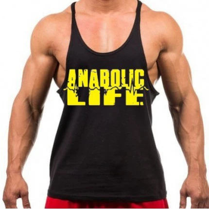 Anabolic Life Tank Top Black-Yellow