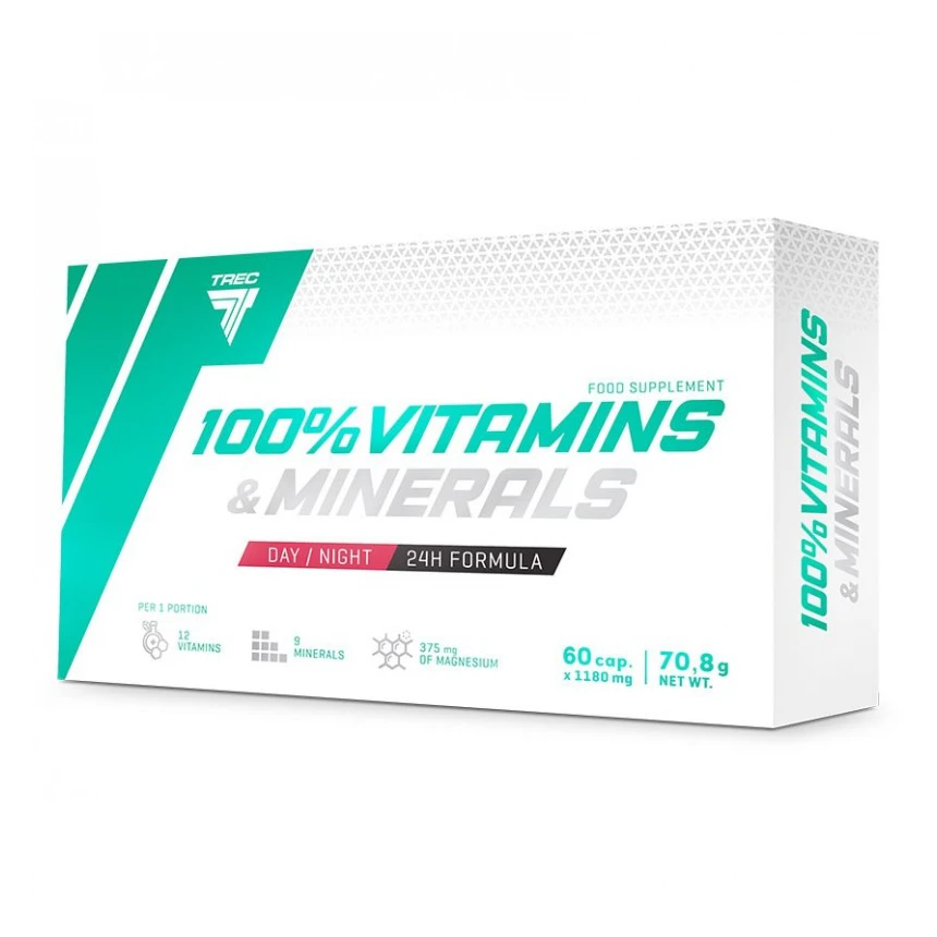 Trec 100% Vitamins & Minerals 60kaps. Witaminy i minerały