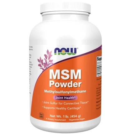 NOW Foods MSM (Methylsulfonylmethane) Pure Powder 454g Mocne Stawy Kości