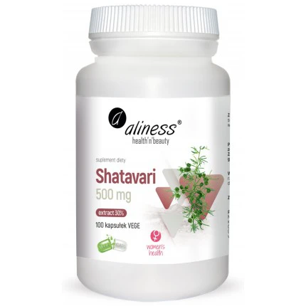 Aliness Shatavari ekstrakt 30% 500mg 100vkaps.
