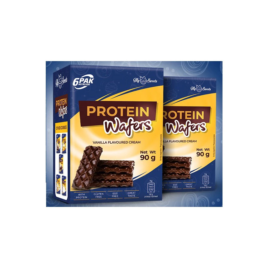 6PAK Protein Wafers Choco Coating 90g