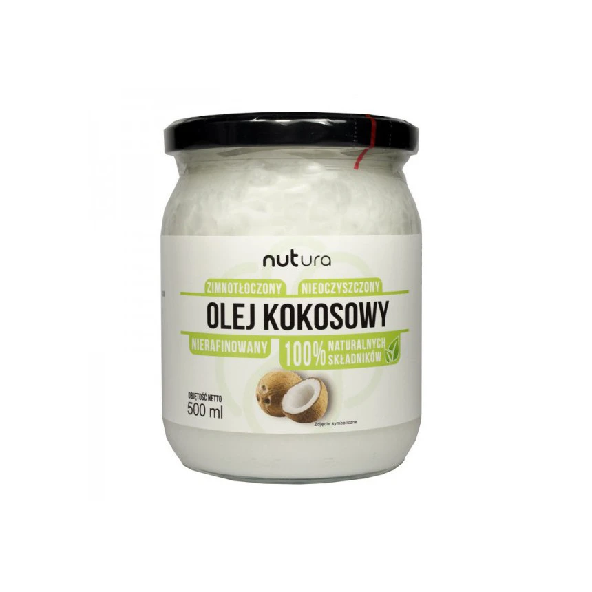 Nutura Olej Kokosowy Nierafinowany 100% - 500ml