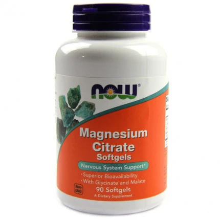 NOW Foods Magnesium Citrate 90softgels. Magnez Zmęczenie