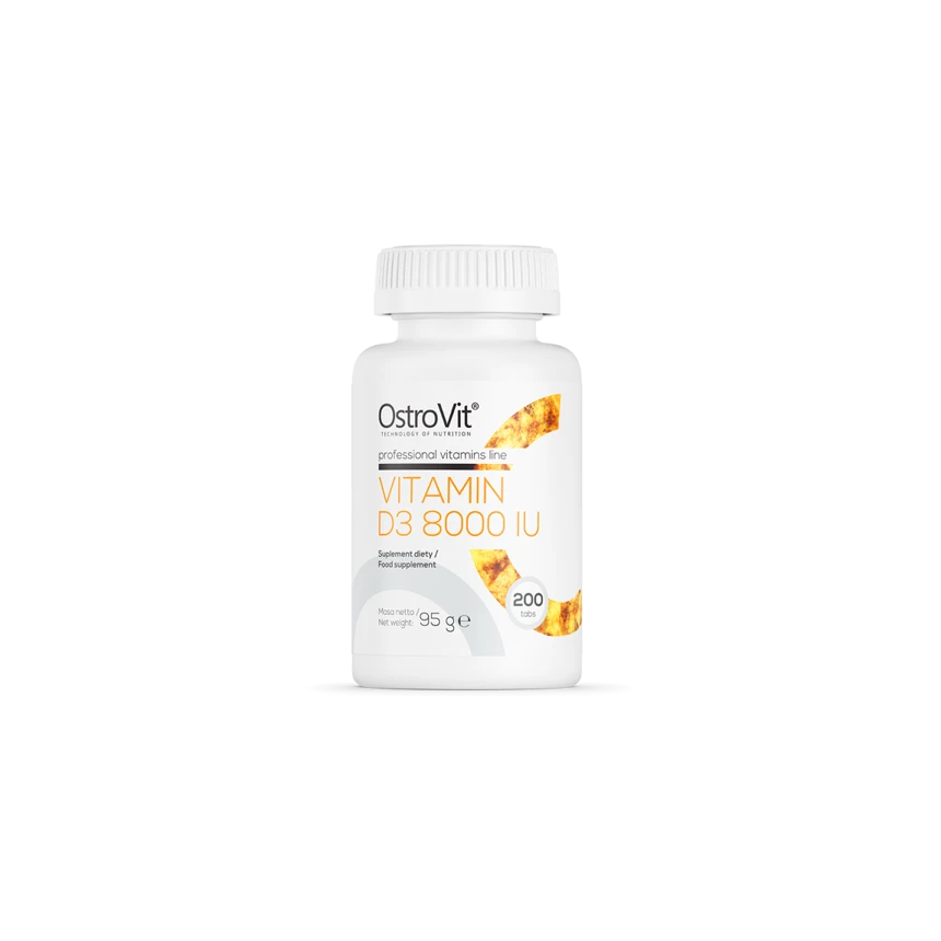 OstroVit Vitamin D3 8000 IU - 200tabs Witamina D3 Odporność