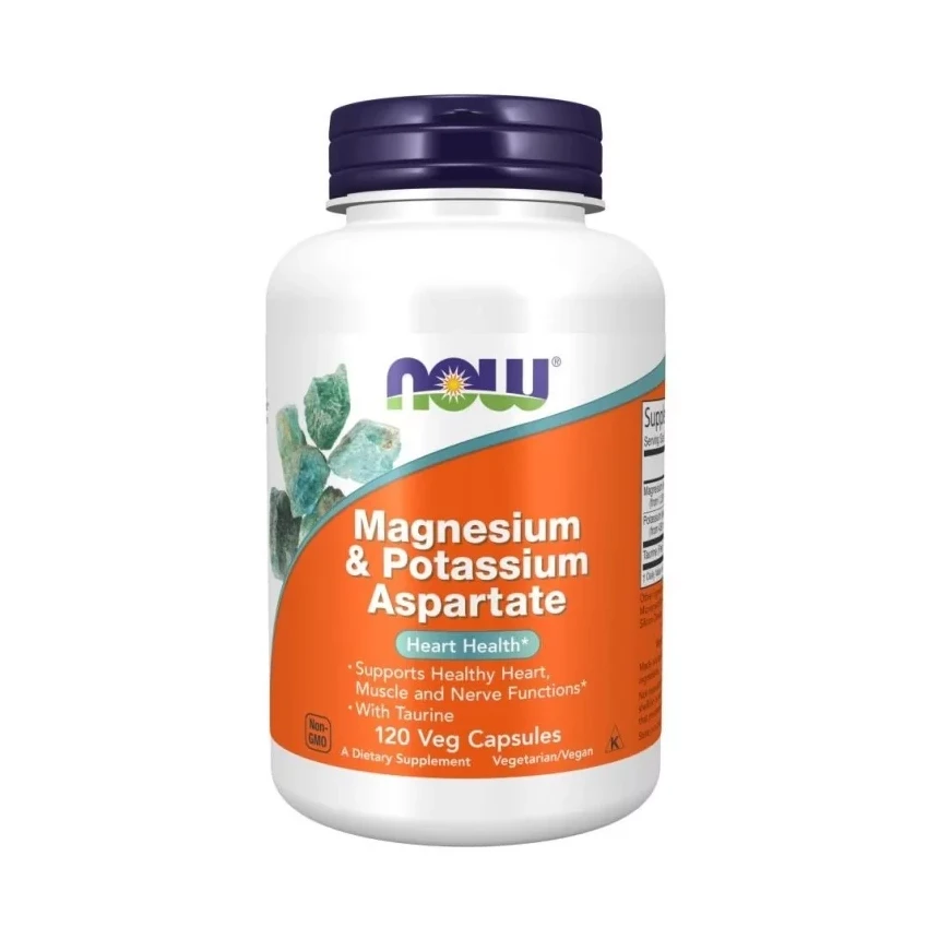 NOW Magnesium & Pottasium - 120 vkaps