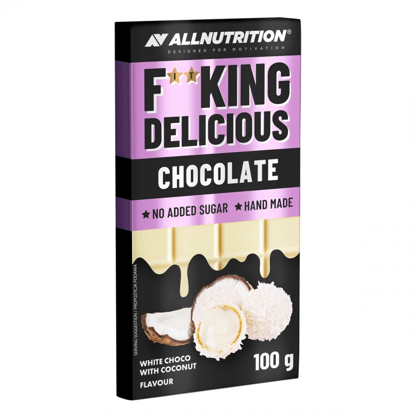 AllNutrition FitKing Czekolada 100g - Biała Czekolada z dodatkiem kokosowym